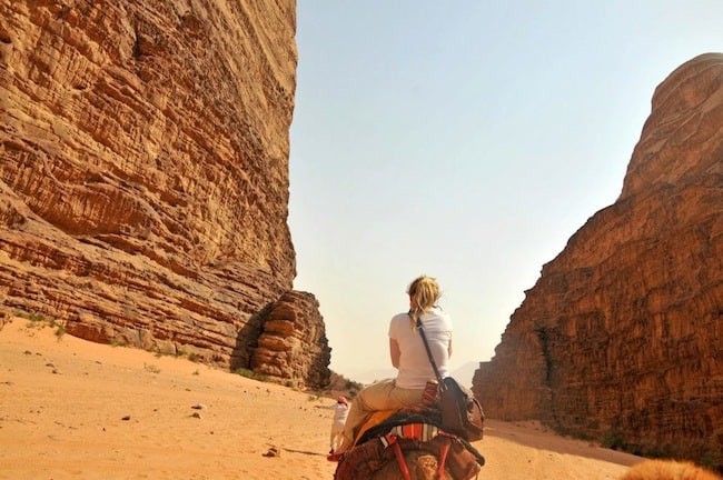 falling off a camel